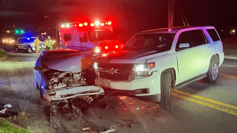 Two-vehicle crash reported at Jordan Avenue and Kingold Blvd.