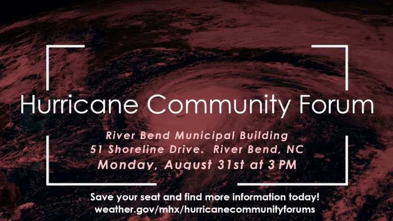 Hurricane preparedness forum set for Aug. 31 at 3 p.m. in River Bend