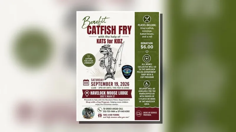 Benefit catfish fry backs Havelock police Shop with a Cop program