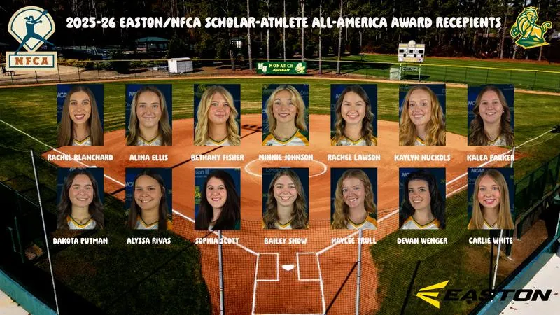Ten Monarchs Recognized For 2025-26 NFCA/Easton All-America Scholar-Athlete Honors