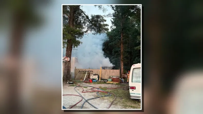 Crews quickly put out shed fire near Cove City