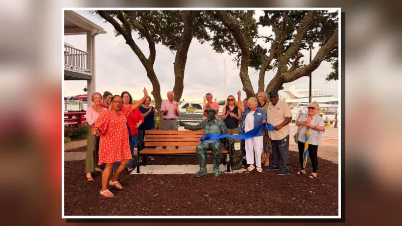 "Samuel" sculpture unveiled in Beaufort to honor Menhaden fishing history