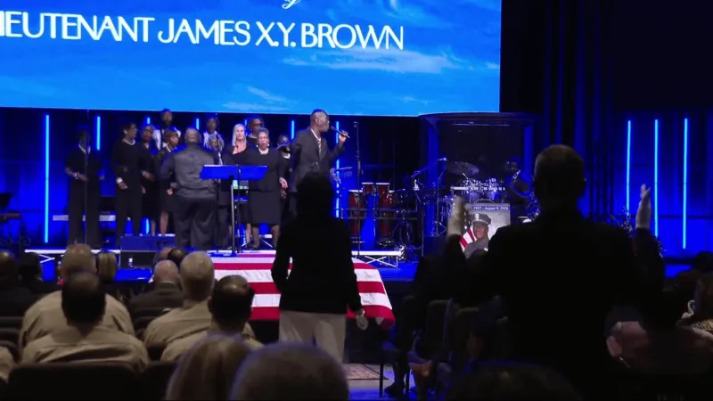 Jacksonville community celebrates life of Lt. James XY Brown at farewell service