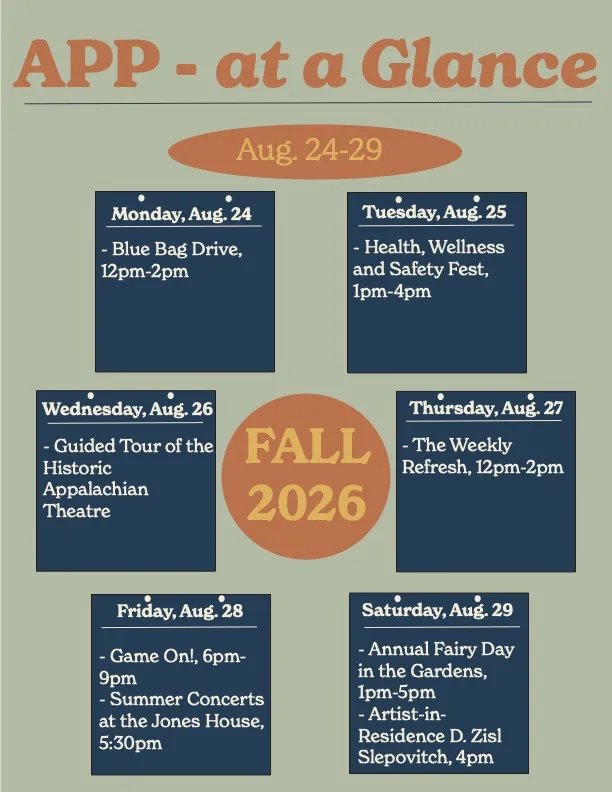 App at a glance: August 24 -- 29