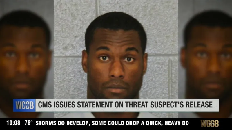 CMS leadership says it's on high alert after man who threatened to shoot up schools is released from jail