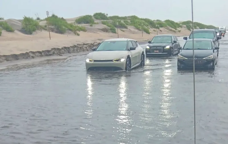 Rainfall that closed NC 12 on Pea Island part of climate trend