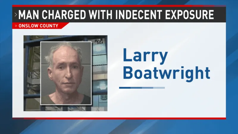 Jacksonville man booked into Onslow Jail on indecent exposure charge