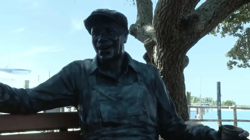 Bronze statue 'Samuel' unveiled at Beaufort park honors Black menhaden fishermen legacy