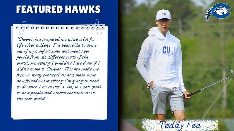 Featured Hawks: Teddy Fee, Sophomore, Men's Golf, Business Administration