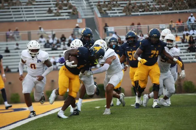 JCSU falls to Benedict, 32-10