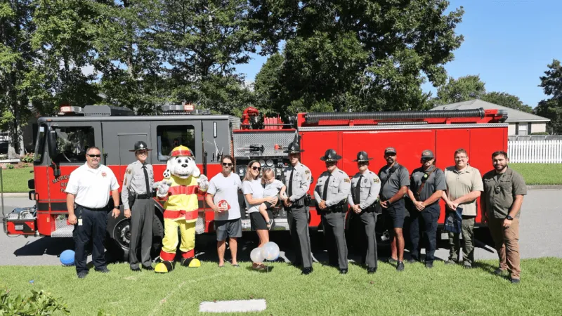 First responders welcome Morehead City boy home after hospital stay