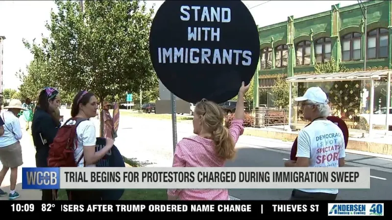 Federal trial underway in Uptown Charlotte for two anti-ICE protestors