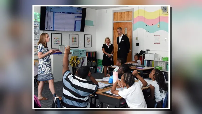 Fifth graders showcase STEM lessons during Lee Lilley's visit to Northwest Elementary