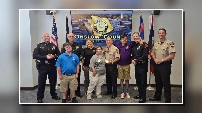 Onslow County Sheriff's Office hosts Special Olympics NC athletes for meet-and-greet