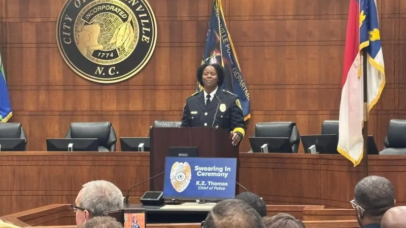 KZ Thomas makes history as she takes command of Greenville Police Department