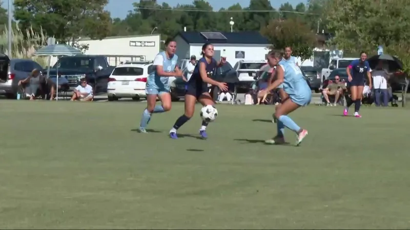 Carteret Community College women's soccer team plays first game in school history