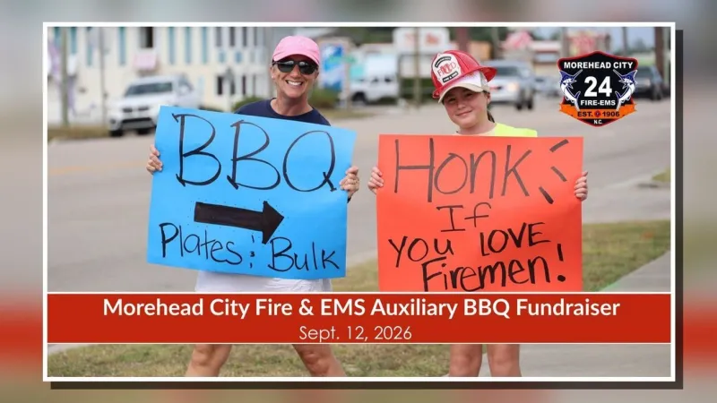 Morehead City Fire & EMS Auxiliary to hold drive-through barbecue Sept. 12 at 10 a.m.