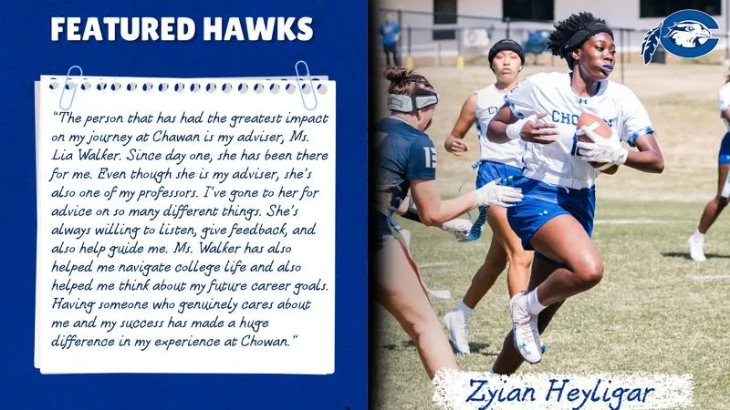 Featured Hawks: Zyian Heyligar, Junior, Flag & Women's Lacrosse, Exercise Science