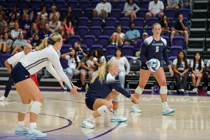 Queens Women's Volleyball Drops Four-Set Match at Furman