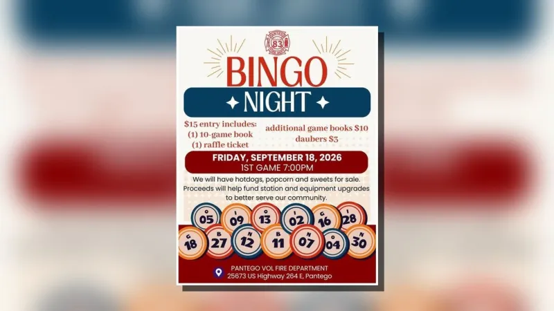 Community bingo night set to raise funds for Panetego Vol. Fire Department
