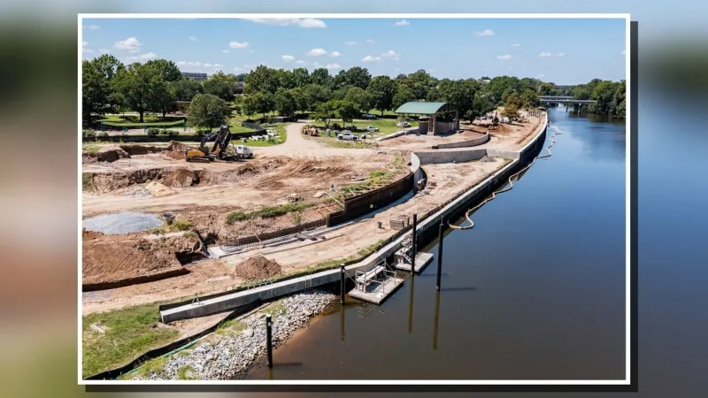 Town Common improvements move forward as Greenville completes bulkhead construction