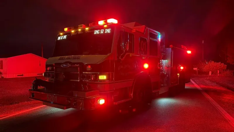 Firefighter injured after vehicle crashes into fire truck on I-587 near Farmville