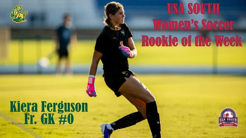 Ferguson Lands USA South Rookie of the Week Honors for Women's Soccer