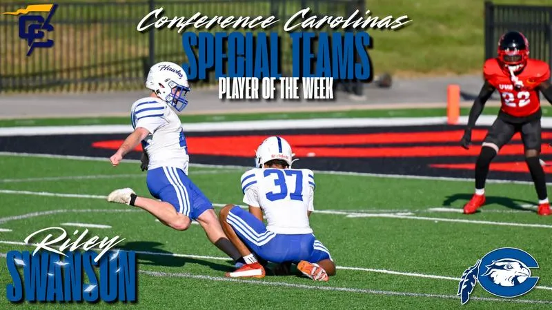 CU Football's Swanson Named Conference Carolinas Special Teams Player of the Week