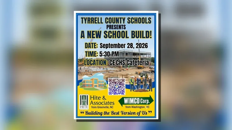 Tyrrell County Schools to host community event on new school build