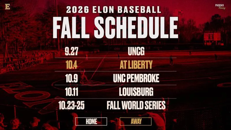 Elon Baseball Announces 2026 Fall Schedule