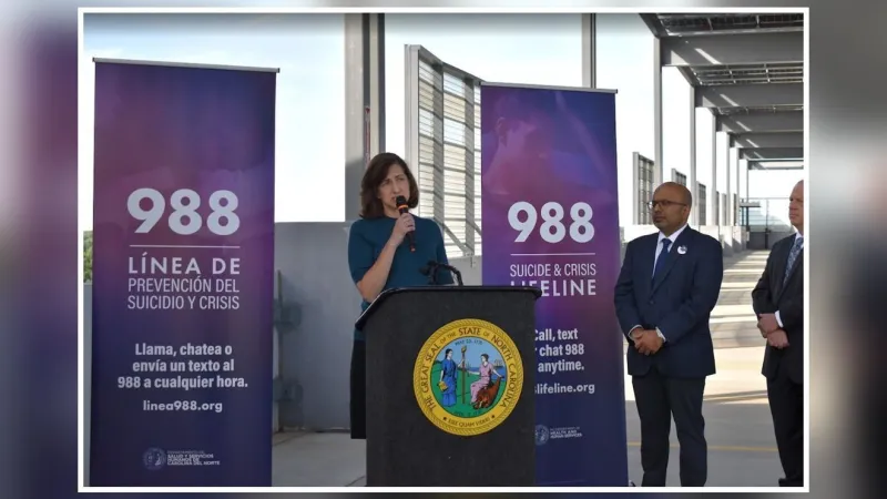 NCDHHS marks 988 Day, adds suicide and crisis lifeline signs at state buildings
