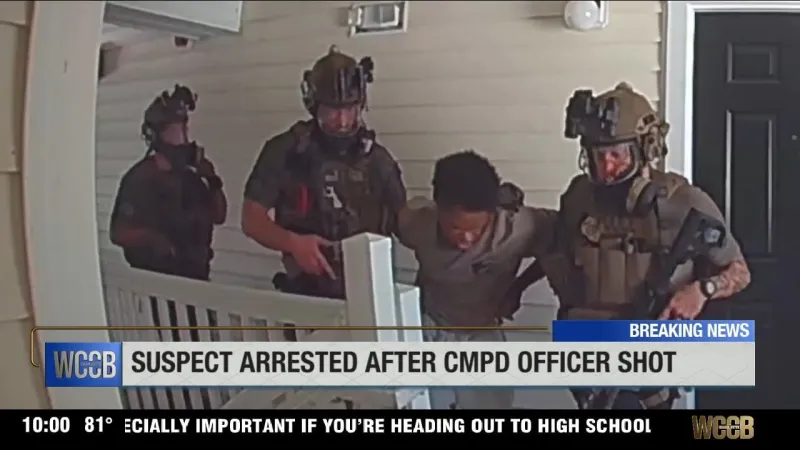 Ring camera video captures moments CMPD SWAT drags shooting suspect out of apartment after hours-long standoff