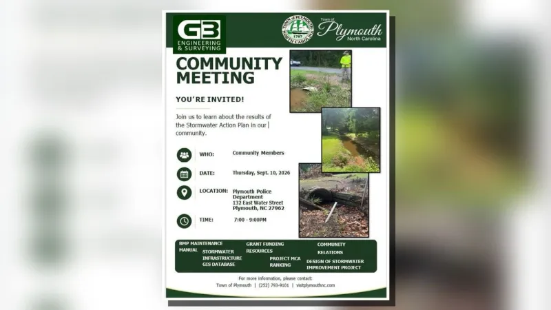 Community meeting to explain Plymouth's stormwater action plan and next steps