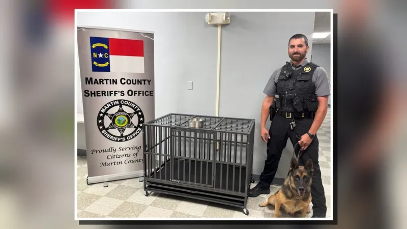 K9 Memorial WRTP donates indoor kennel, spill-proof bowl to Martin County Sheriff's Office