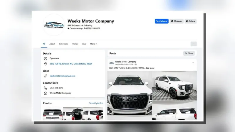 Lenoir County sheriff warns of scam involving closed Weeks Motor Company