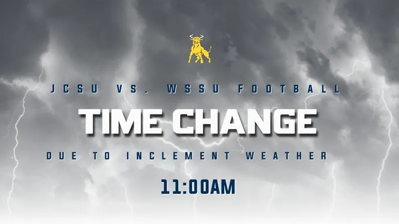 JCSU vs. WSSU Football Time Change, 11 AM Kickoff