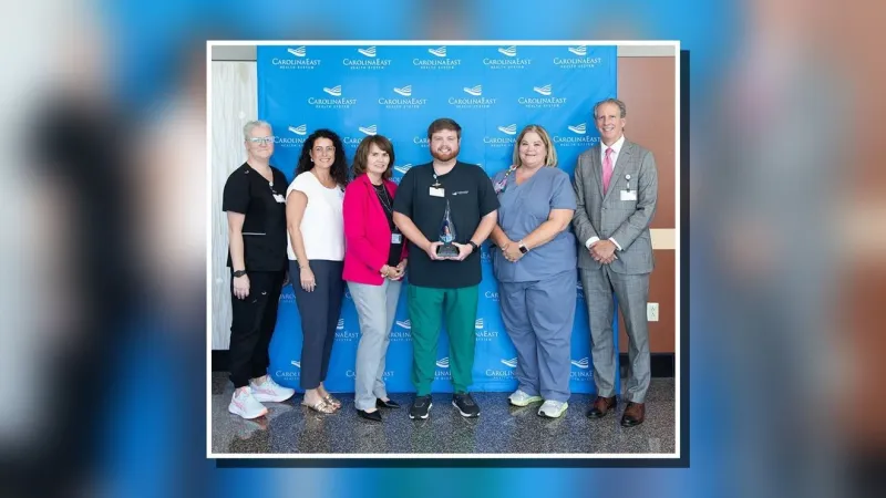 CarolinaEast honors employee who rescued driver from burning vehicle