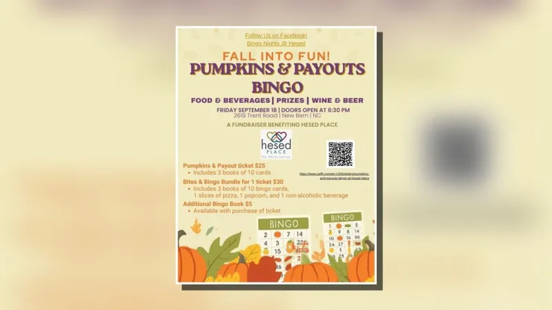 New Bern nonprofit Hesed Place offers bingo night with food, prizes, and ticket bundles