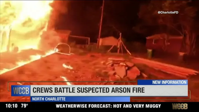 Charlotte Fire Dept. investigating early morning arson in north Charlotte