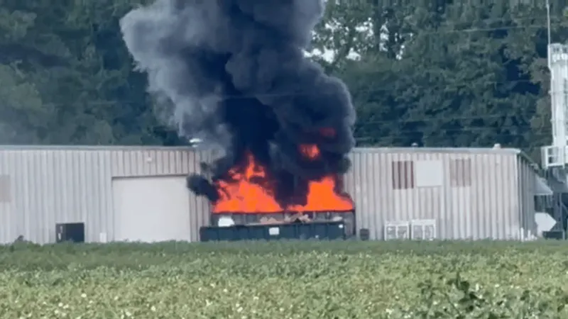 Accidental dumpster fire causes minor damage at Pollocksville business, fire marshal says