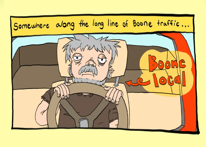 Somewhere Along the Line of Boone Traffic...