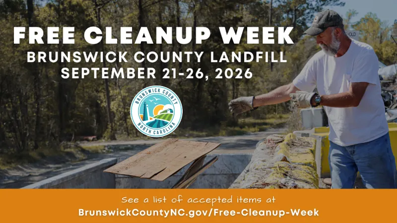 Free Cleanup Week in Brunswick County Sept. 21-26
