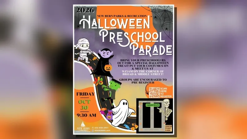 New Bern's Halloween Preschool Parade set for Oct. 30, stepping off at 9:30 a.m.