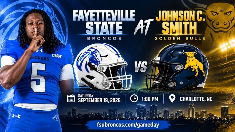 Fayetteville State, Johnson C. Smith Meet in Crucial Early-Season CIAA Clash