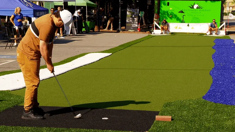 Biltmore Village hosts first event since Helene: 100-Foot Putt Challenge