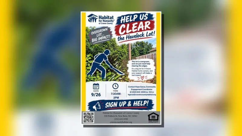 Habitat for Humanity seeks volunteers for Havelock lot cleanup