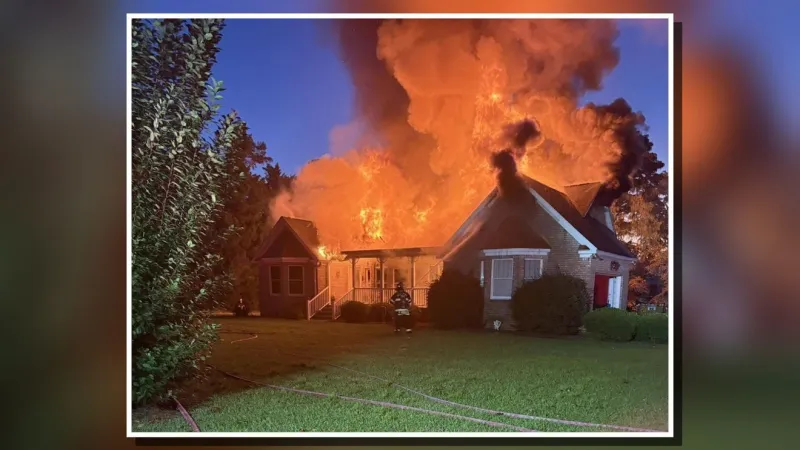 Early Thursday blaze tears through two-story home in Harlowe's Mallard Cove area