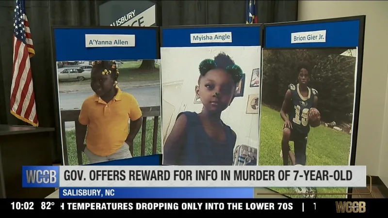 NC Governor offers new reward in unsolved homicide case of Salisbury 7 year old