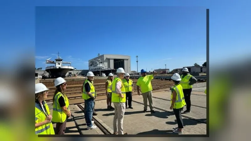 Educators tour NCDOT ferry shipyard in Manns Harbor to spotlight career pathways