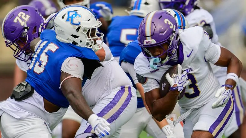 Perry's 3 TDs, Defense Powers Catamounts Past Presbyterian, 58-14